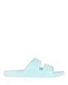 Freedom Moses Double Strap Slide Sandals In Light Blue