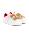 MOSCHINO BEAR-PATCH LOW-TOP TRAINERS