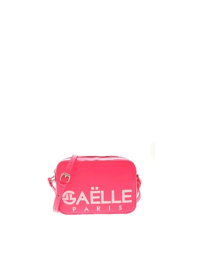 Gaelle Paris Neon Fuchsia Shoulder Bag With White Logo