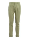 Dondup Gaubert - Slim-fit Gabardine Trousers In Green
