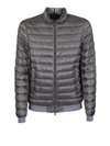 Herno Branded Down Jacket In Grey In Grey