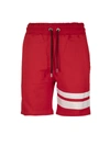 Gcds Contrasting Stripe Shorts In Red