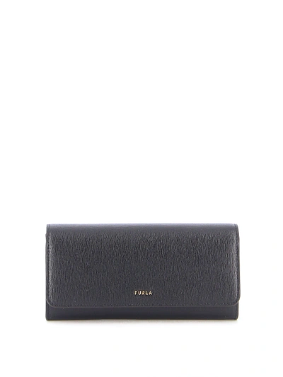 Furla Babylon Xl Saffiano Leather Wallet In Black