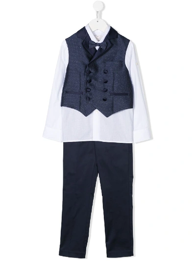 Colorichiari Kids' Formal Suit In Blue