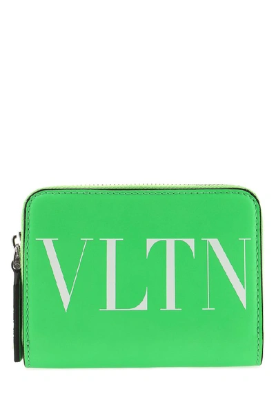Valentino Garavani Vltn Neck Wallet In Green