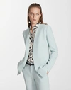 Lafayette 148 Plus-size Finesse Crepe Miranda Jacket In Seaglass