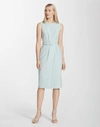 Lafayette 148 Petite Finesse Crepe Jude Dress In Seaglass