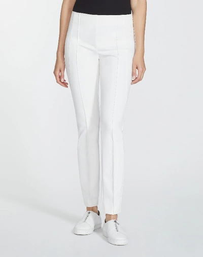 Lafayette 148 Petite Gramercy Acclaimed Stretch Trousers In White