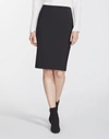 Lafayette 148 Italian Stretch Wool Modern Slim Skirt In Black