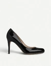 Lk Bennett Stila Patent-leather Courts In Bla-black