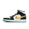 Jordan Air  1 Mid Women's Shoe (black) In Black,white,lucid Green,university Red