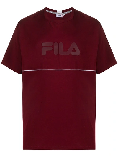 Fila Tonal Logo-print T-shirt In Red