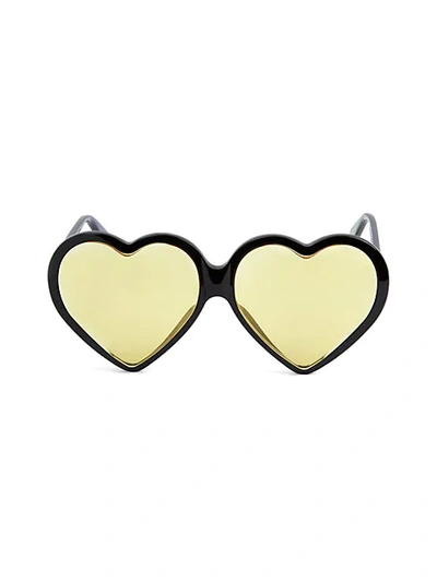 Gucci Novelty 62mm Heart Sunglasses In Black