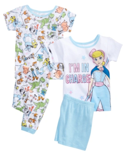 Disney Kids'  Toddler Girls 4 Piece, Toy Story Pajama Set In Assorted