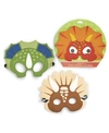 TWO'S COMPANY DINO-MANIA 24 PC FELT APPLIQUE MASK ON GIFT CARD