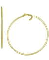 Essentials Silver Plated Large Clip-on Hoop Earrings, 2.16" In Gold
