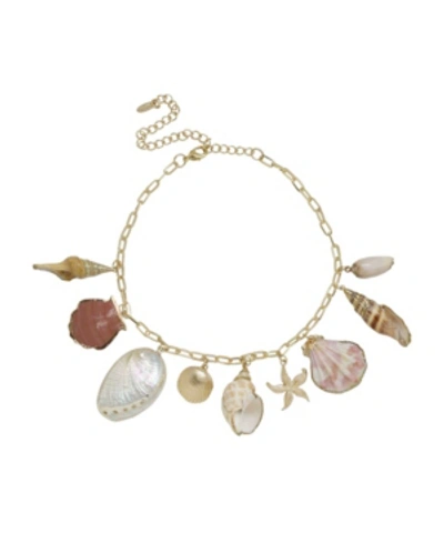 Ettika Private Island Shell Necklace In Gold