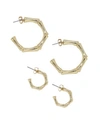 Ettika Reign Hoop Earring Set In Gold