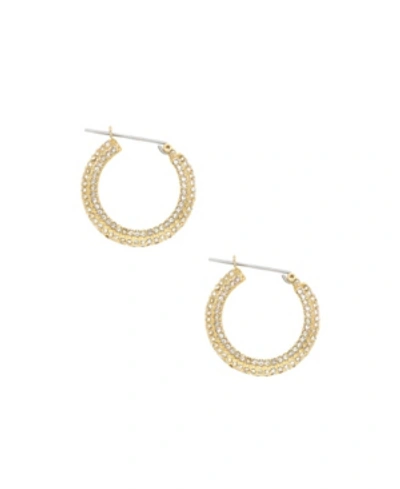 Ettika Sparkle Bits Mini Crystal Hoops In Gold