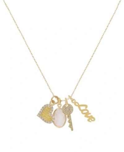 Ettika Love To Love Interchangeable Charm Necklace In Gold