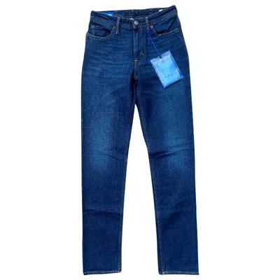 Pre-owned Acne Studios Blå Konst Straight Jeans In Blue