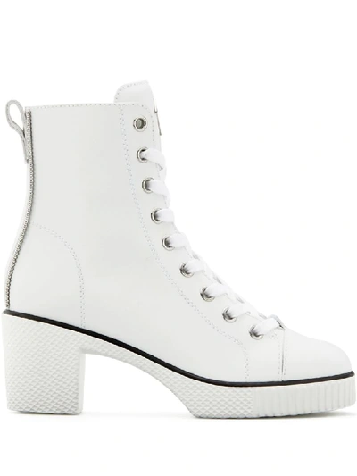 Giuseppe Zanotti Nidir 70mm High-top Sneakers In Weiss