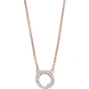 MONICA VINADER RIVA MINI CIRCLE 18CT ROSE-GOLD VERMEIL AND DIAMOND NECKLACE,616-10058-RPNKRISBDIA