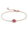 Monica Vinader Siren Pink Quartz Fine Chain Bracelet