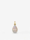 Monica Vinader Fiji Bud Mini 18ct Gold-plated Sterling Silver And Baroque Pearl Pendant In 18ct Gold