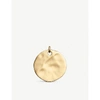 Monica Vinader Ziggy Hammered 18ct Yellow-gold Vermeil And Sterling Silver Pendant Charm In Gold