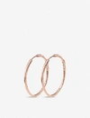 Monica Vinader Rose Gold Plated Vermeil Silver Siren Muse Large Hoop Earrings In 18ct Rose Gold