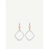 Monica Vinader Womens Rose Gold Riva Hoop 18ct Rose-gold Vermeil And Pavé Diamonds Earrings In Rose Gold