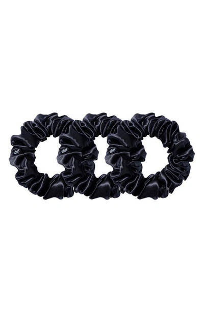 Slip Pure Silk 3-pack Scrunchies In Black