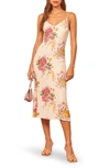 Reformation Boston Midi Slipdress In Bouquet