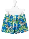 Mc2 Saint Barth Animal-print Swim Shorts In Blue