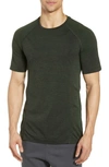 Alo Yoga Amplify Seamless Technical T-shirt In Hunter Heather