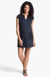Maternal America Shift Maternity Dress In Apricot Tapestry