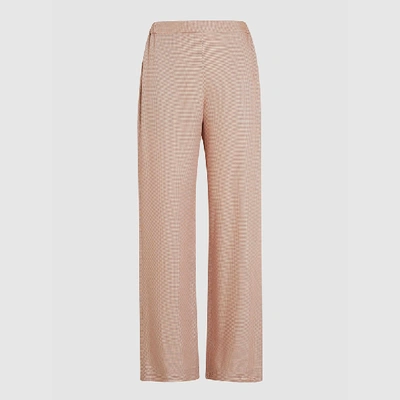 Pre-owned Bouguessa Pink Wide Leg Crepe Trousers Size S