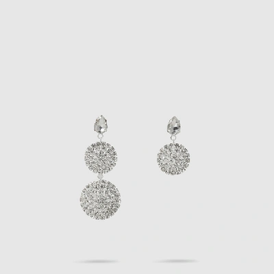 Pre-owned Dima Ayad X Nilly Jewelry Crystal Mismatch Earrings In Metallic