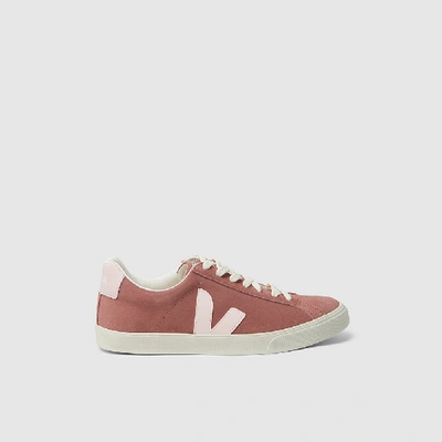 Pre-owned Veja Pink Esplar Pink Suede Sneakers Size Fr 35