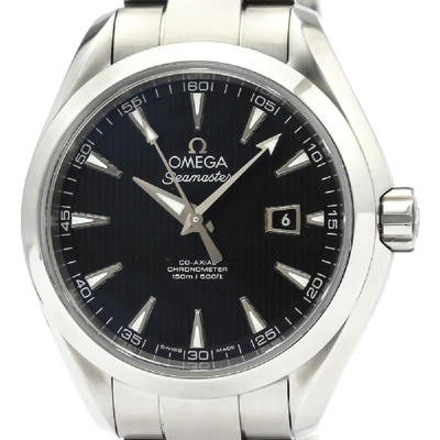 Pre-owned Omega Black Stainless Steel Seamaster Aqua Terra 231.10.34.20.01.001 Women's Wristwatch 34mm