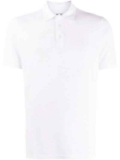 Fedeli Plain Polo Shirt In White