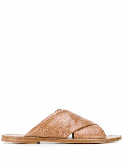 Brunello Cucinelli Beige Leather Sandals