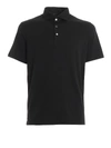 Fedeli Zero Organic Cotton Jersey Black Polo In Black