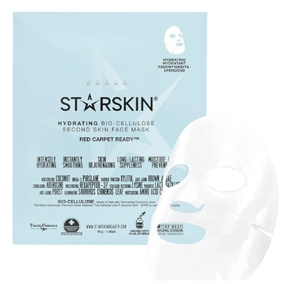 Starskin Red Carpet Ready Hydrating Bio-cellulose Second Skin Face Mask 1.4 oz In Blue