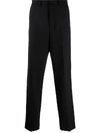 Ami Alexandre Mattiussi Pleated Carrot Fit Trousers In Black