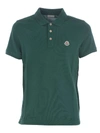Moncler Maglia Basic Flag Regular Fit Polo Shirt In Verde