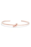Knotty Knot Cuff Bracelet In Rose Gold