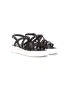 ANDREA MONTELPARE EMBELLISHED STRAPPY SANDALS