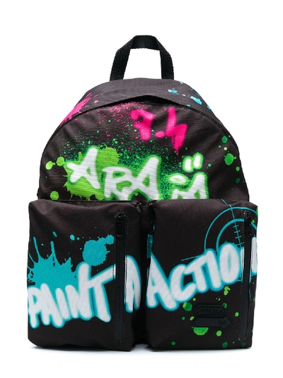 Cinzia Araia Kids' Graffiti Print Backpack In Black